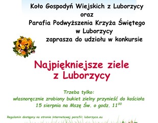 Konkurs na najpiękniejsze ziele z Luborzycy.