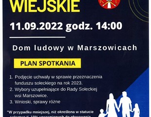 Zebranie w Marszowicach - 11.09.2022 r.